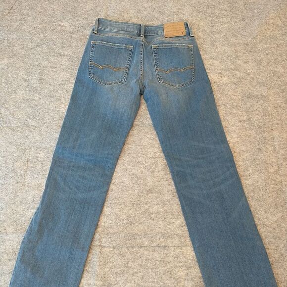 American Eagle Jean Mens 28x30 Original Straight Dark Blue Stretch Denim Pants. - Picture 9 of 9